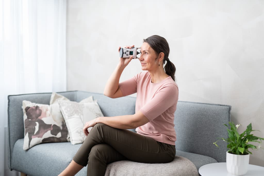 iCare HOME2 tonometer device for at-home eye pressure monitoring